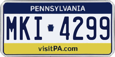 PA license plate MKI4299