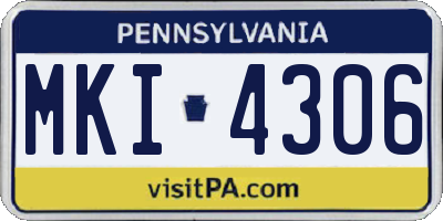 PA license plate MKI4306