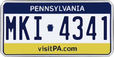 PA license plate MKI4341