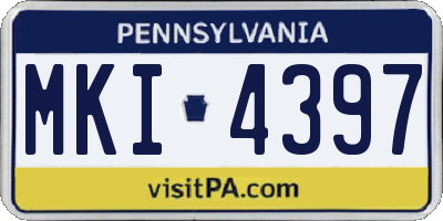 PA license plate MKI4397