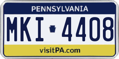 PA license plate MKI4408
