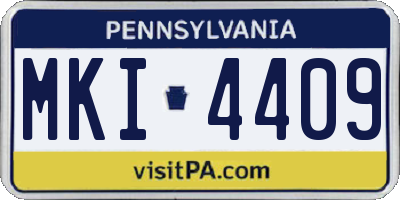 PA license plate MKI4409