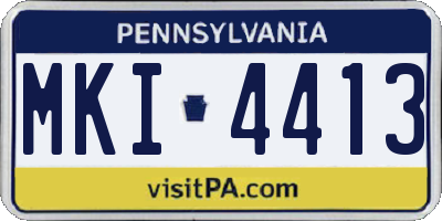 PA license plate MKI4413