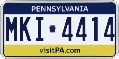 PA license plate MKI4414
