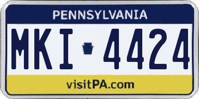 PA license plate MKI4424