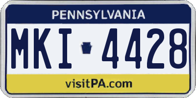PA license plate MKI4428