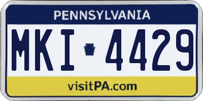 PA license plate MKI4429