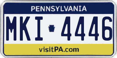 PA license plate MKI4446