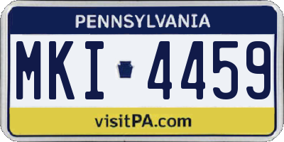 PA license plate MKI4459