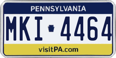 PA license plate MKI4464