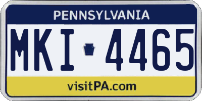 PA license plate MKI4465