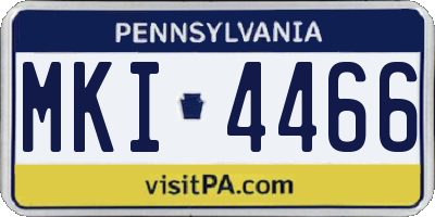 PA license plate MKI4466