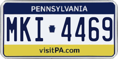 PA license plate MKI4469