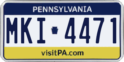 PA license plate MKI4471