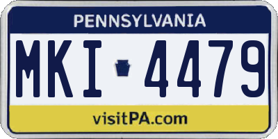 PA license plate MKI4479