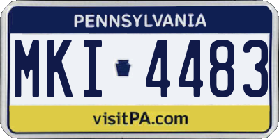 PA license plate MKI4483