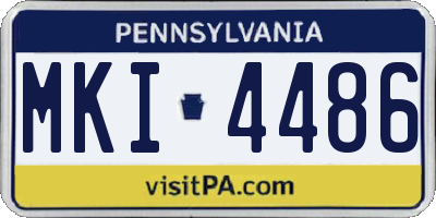 PA license plate MKI4486