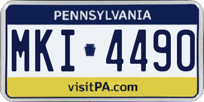 PA license plate MKI4490
