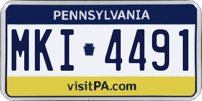PA license plate MKI4491