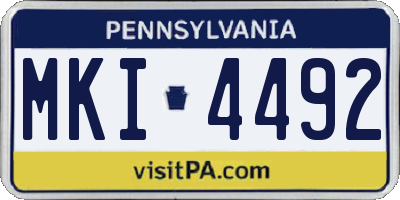 PA license plate MKI4492