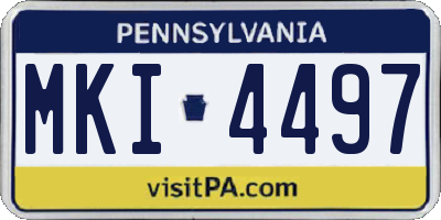 PA license plate MKI4497
