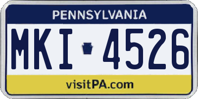 PA license plate MKI4526