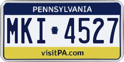 PA license plate MKI4527