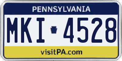 PA license plate MKI4528