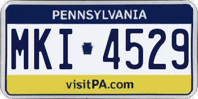 PA license plate MKI4529