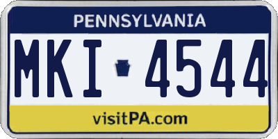 PA license plate MKI4544