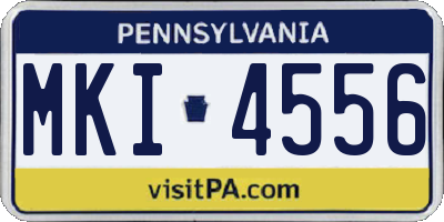 PA license plate MKI4556