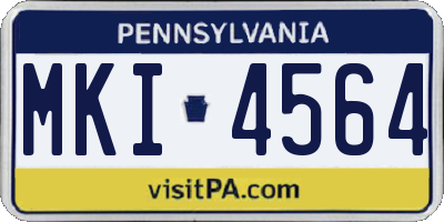 PA license plate MKI4564