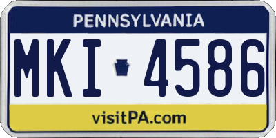 PA license plate MKI4586