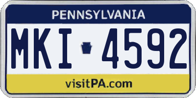 PA license plate MKI4592
