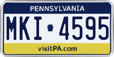 PA license plate MKI4595