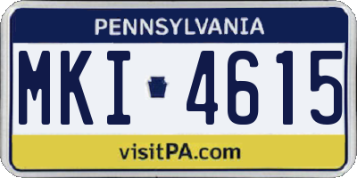 PA license plate MKI4615