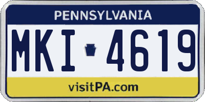 PA license plate MKI4619