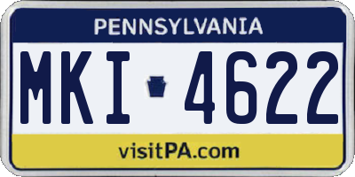 PA license plate MKI4622