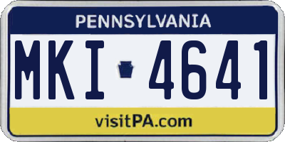 PA license plate MKI4641