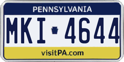 PA license plate MKI4644