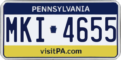 PA license plate MKI4655