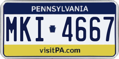 PA license plate MKI4667