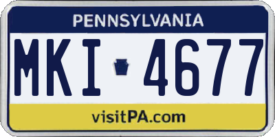 PA license plate MKI4677
