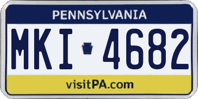 PA license plate MKI4682