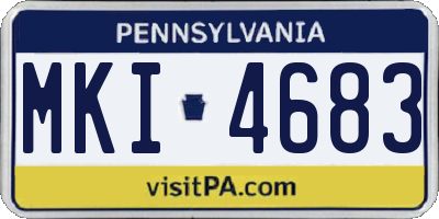 PA license plate MKI4683