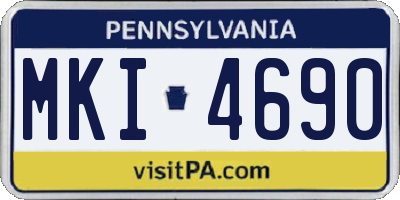 PA license plate MKI4690