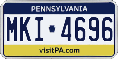 PA license plate MKI4696