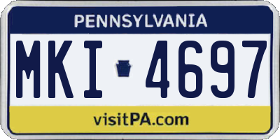 PA license plate MKI4697