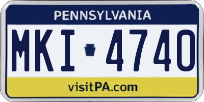 PA license plate MKI4740