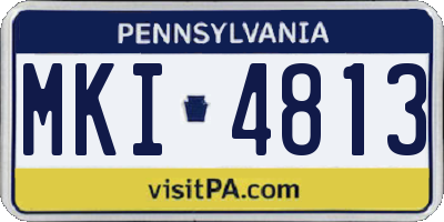 PA license plate MKI4813
